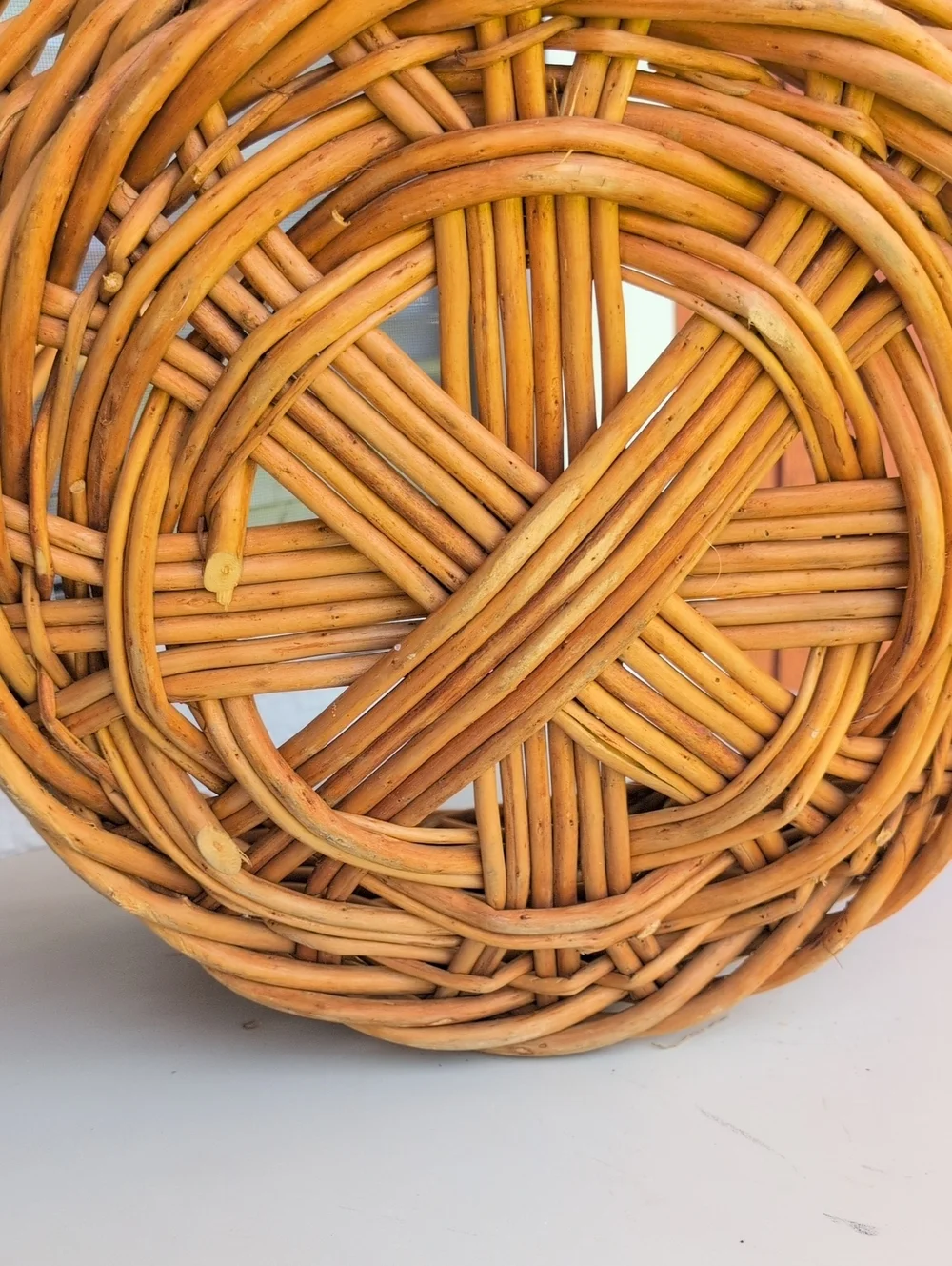 Vintage Huge French Style Boho Chic Coastal Gathering Basket(226)